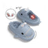 Sharkicks Basic - Hiver, Chaussons Requins Lapin, Talon Ouvert
